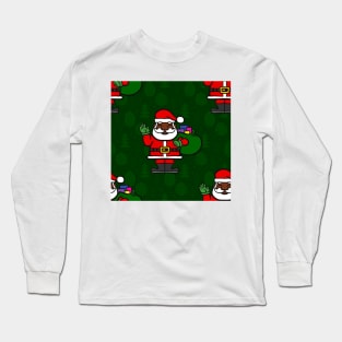 african santa claus christmas tree gifts Long Sleeve T-Shirt